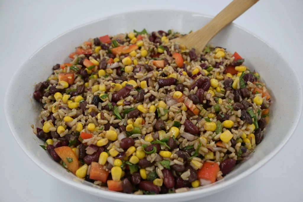 Confetti Bean Salad preparation