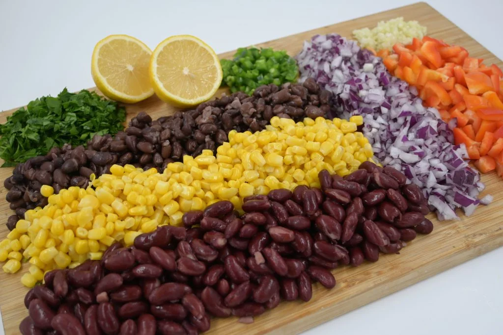 Confetti Bean Salad preparation